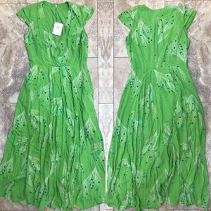 Free People Printed Peacock Retro Midi Dress